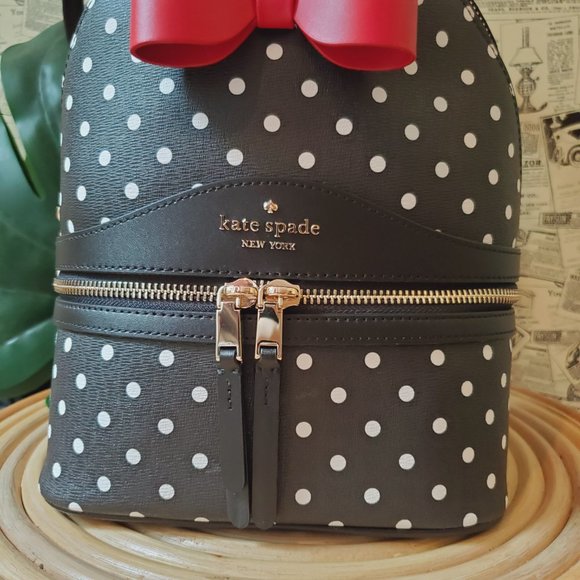 Kate Spade disney x kate spade new york minnie dome backpack Polka Dot Leather - Picture 4 of 7